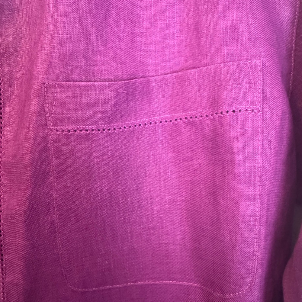 Westbound Vibrant Purple Long Sleeve Linen Shirt - Picture 2 of 10
